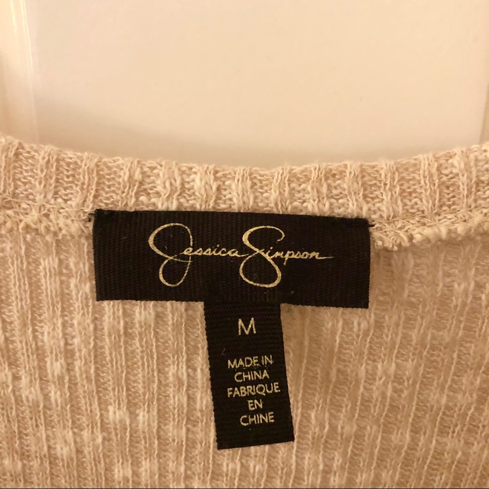 Jessica Simpson Beige Ribbed Sweater - Picture 3 of 3